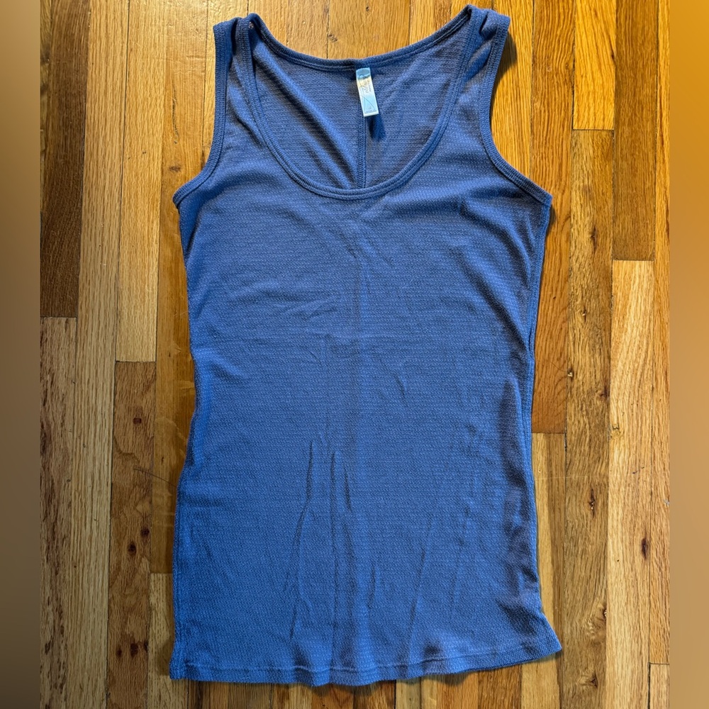 🌟 3/$20 Eligible! Old Navy Dusty Blue Perfect Fit Textured Layering Tank Top